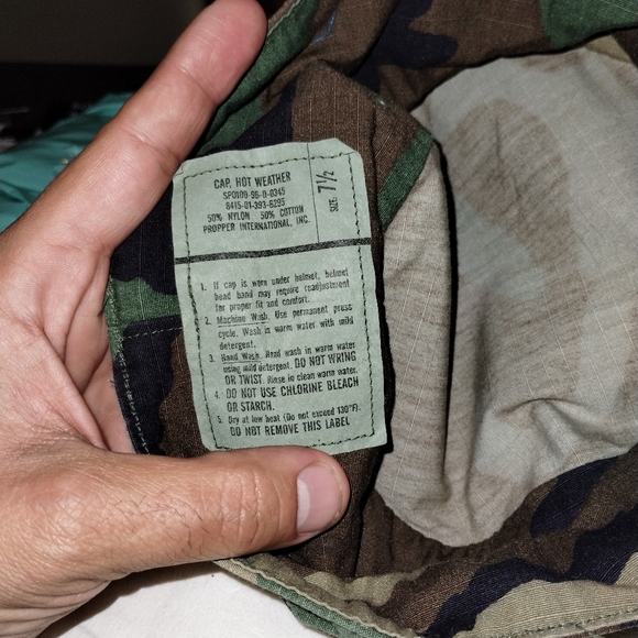 Vintage US Army BDU Print Patrol Caps Size 7 1/2 Winter & Summer 1 Each - Picture 4 of 5